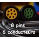 8 pin - 6 conducteurs