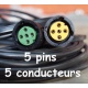 5 pin - 5 conducteurs 