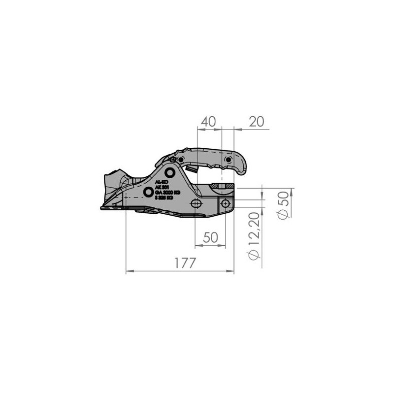 Tête d’attelage Al-Ko 3000 kg antivol