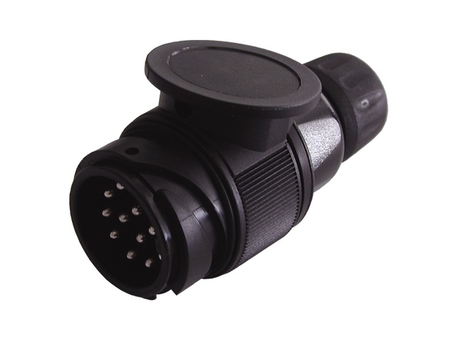 Support De Prise Remorque 7 Broches Vers 13 Broches Feuunly - Métal Noir, Fixation Facile, Anti-rouille - 10